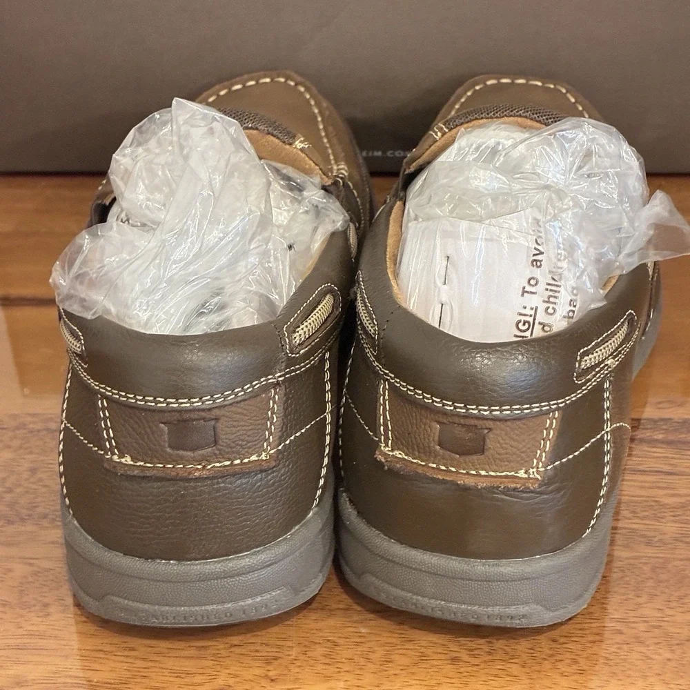 Florsheim Lakeside Slip Mens Size 9 Stone Leather Loafers Boat Shoes NIB